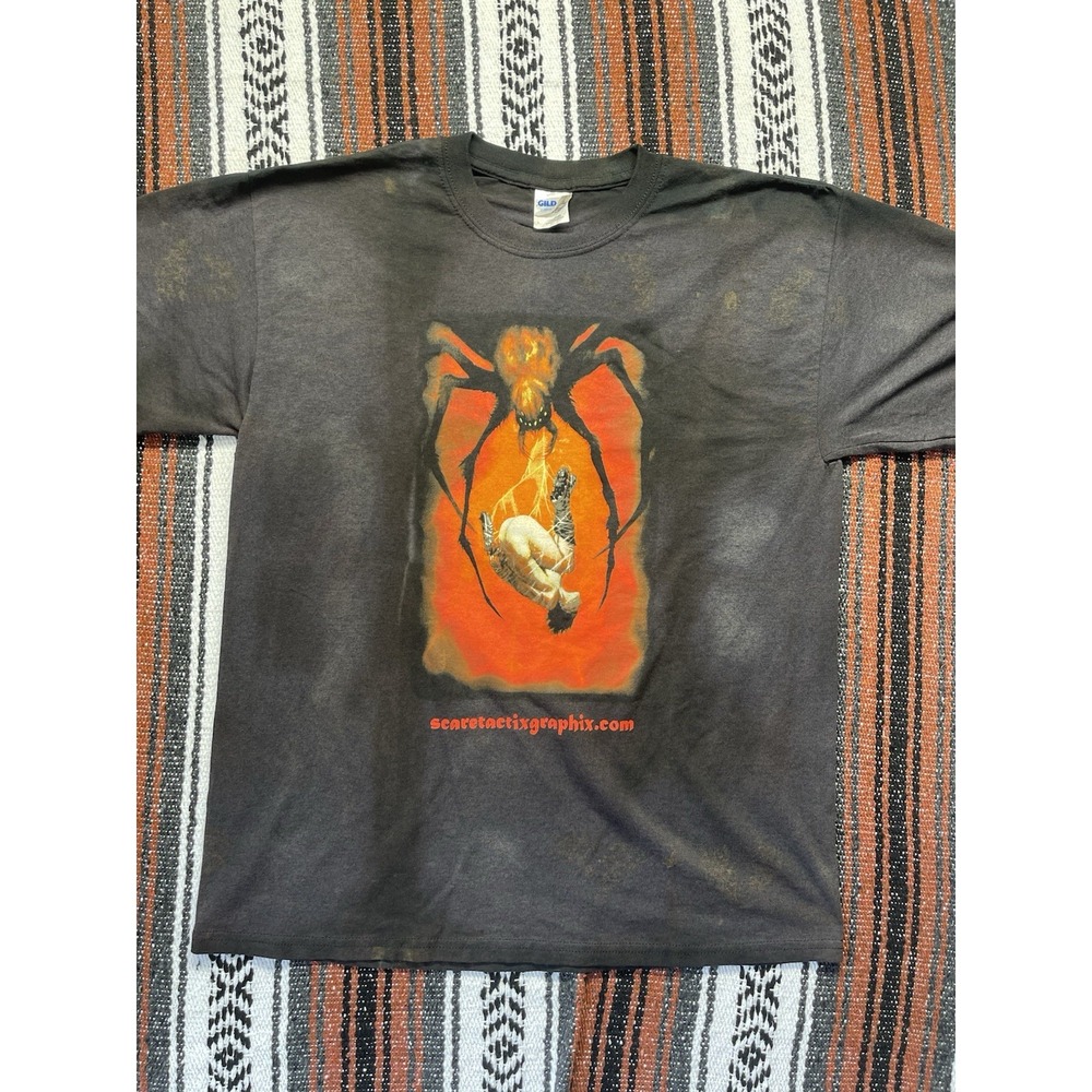 Tommy Castillo Art Shirt Goth Macabre Size L Gildan Scare tactix graphix Gothic